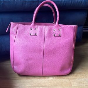 Gap, pink soft leather tote bag